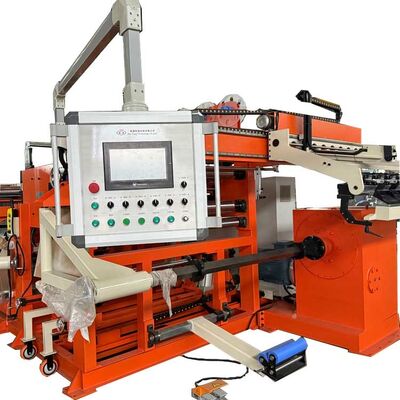 Machine de laminage de feuille de transformateur avec soudage TIG, puissance de laminage de 22 kW et décoiler à deux pièces pour la production de bobines de feuille